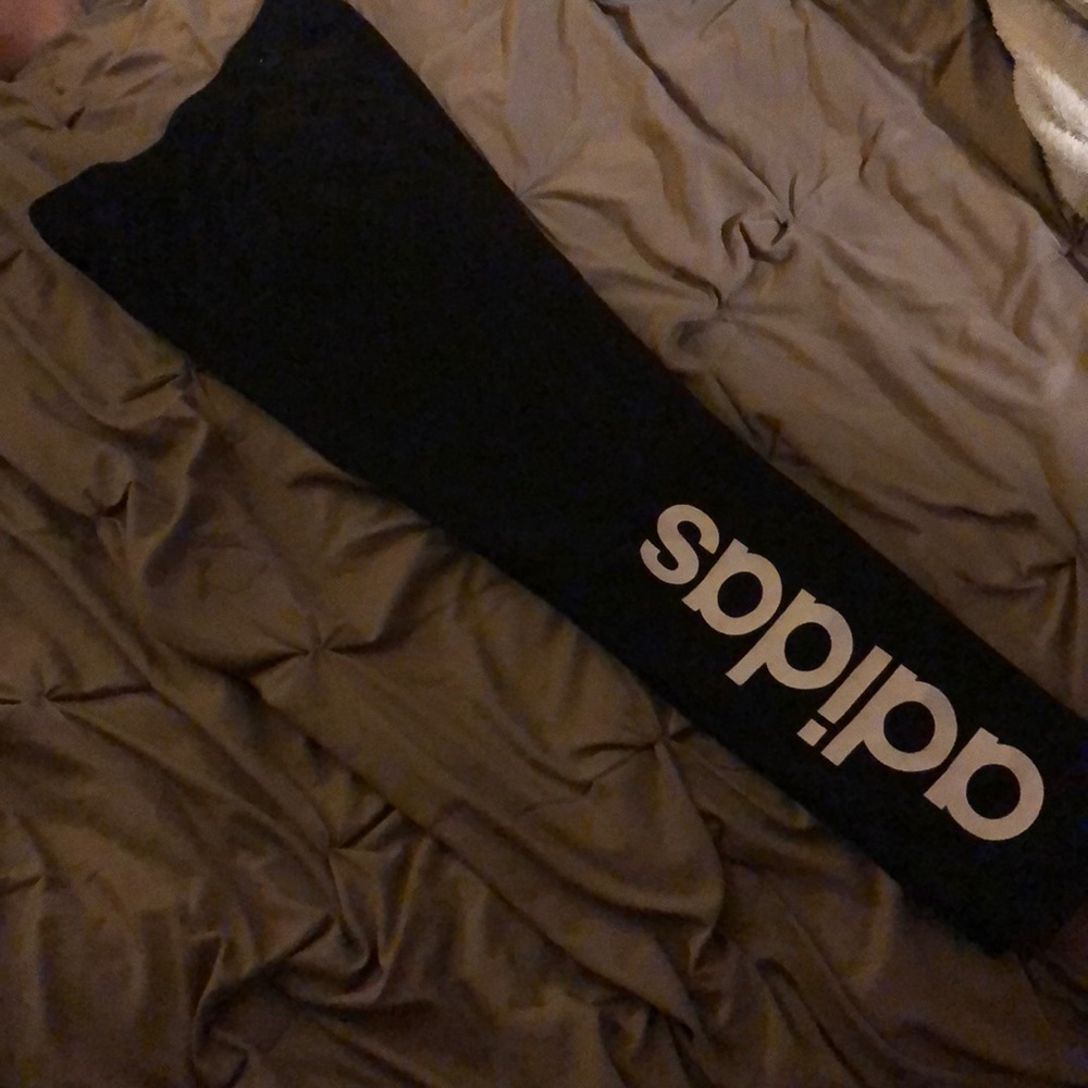 Adidas stretch pants black small